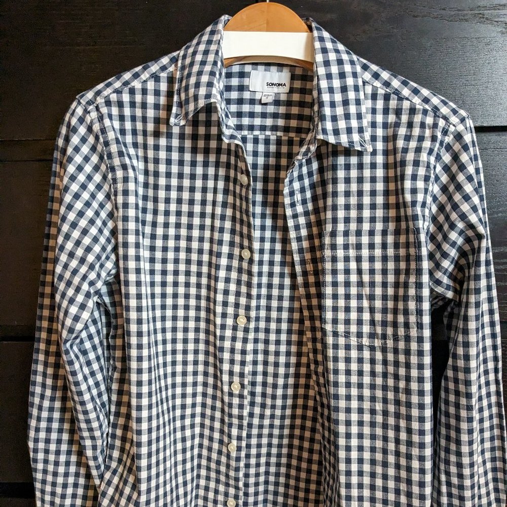 Blue Checkered Shirt - Sonoma - Small